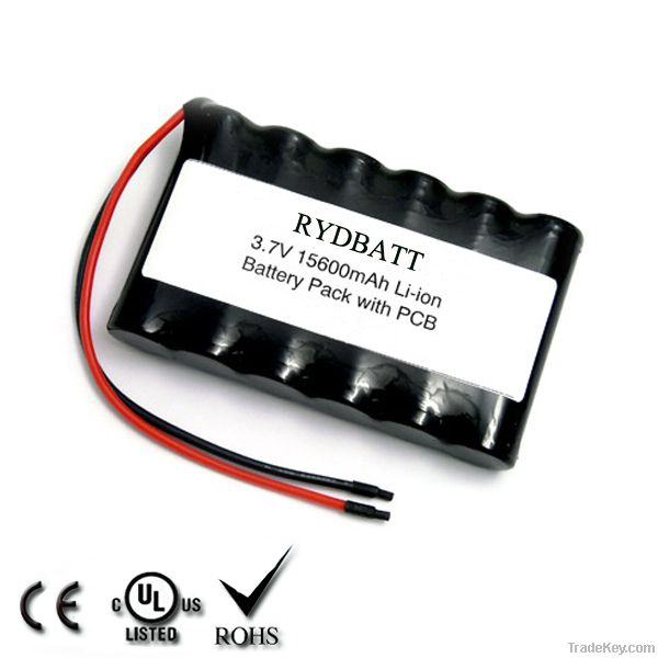 RYDER Li-ion 3.7V 15600mAh Side-by-Side Battery Module with PCB Protec