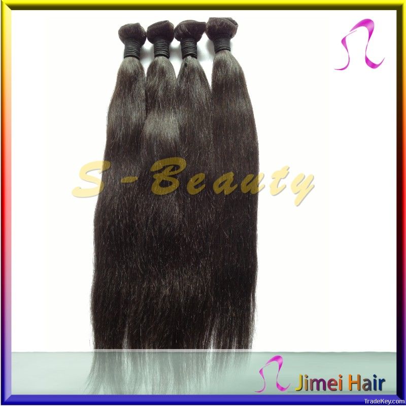 100% virgin human striaght brazilian hair weave