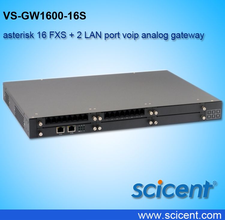 asterisk 16 FXS + 2 LAN port voip analog gateway