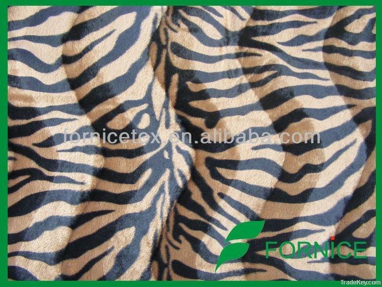 optional design animal printed velboa fabric for sofa/ upholstery