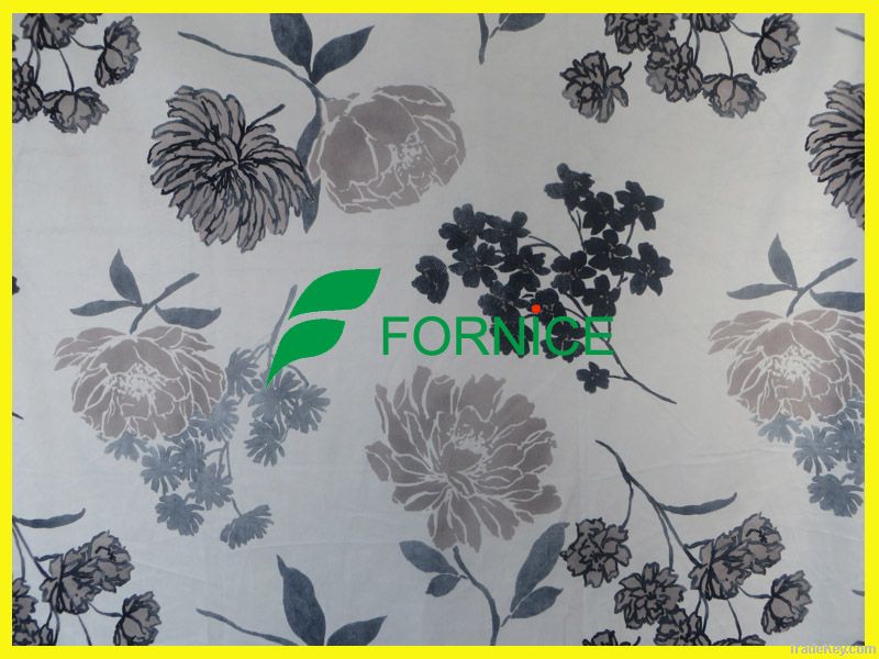 hot sale micro velboa flower print fabric bonded TC for upholstery