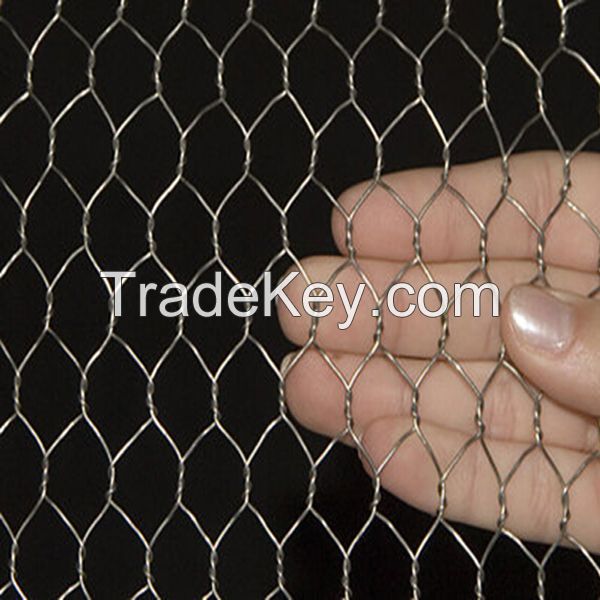 Galvanized Chicken Wire Mesh / Hexagonal Wire Mesh