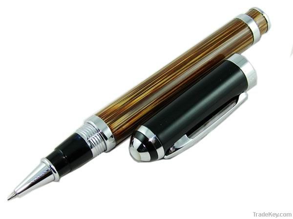 Duke Nature Bamboo Roller BallPen with Nature Mother-Pearl At Top