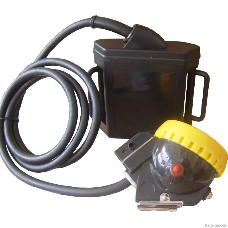 LED miner's cap lamp with alarm