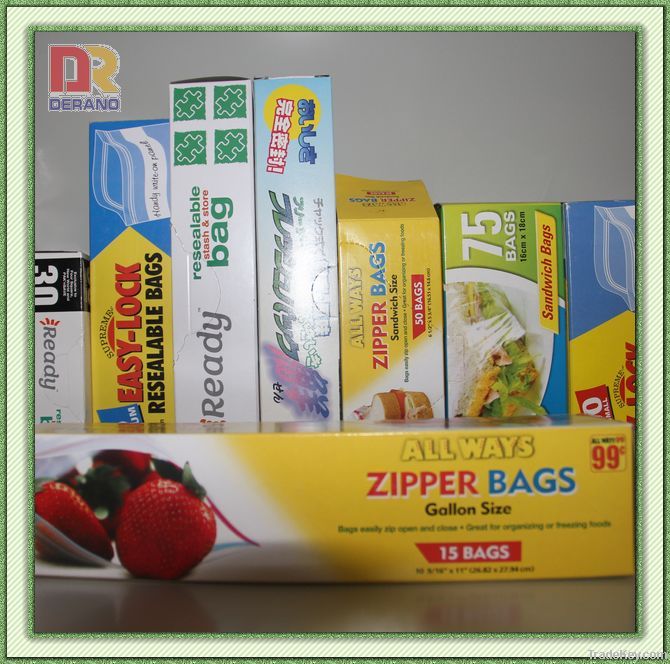 zipper bags, ziplock bags in color box