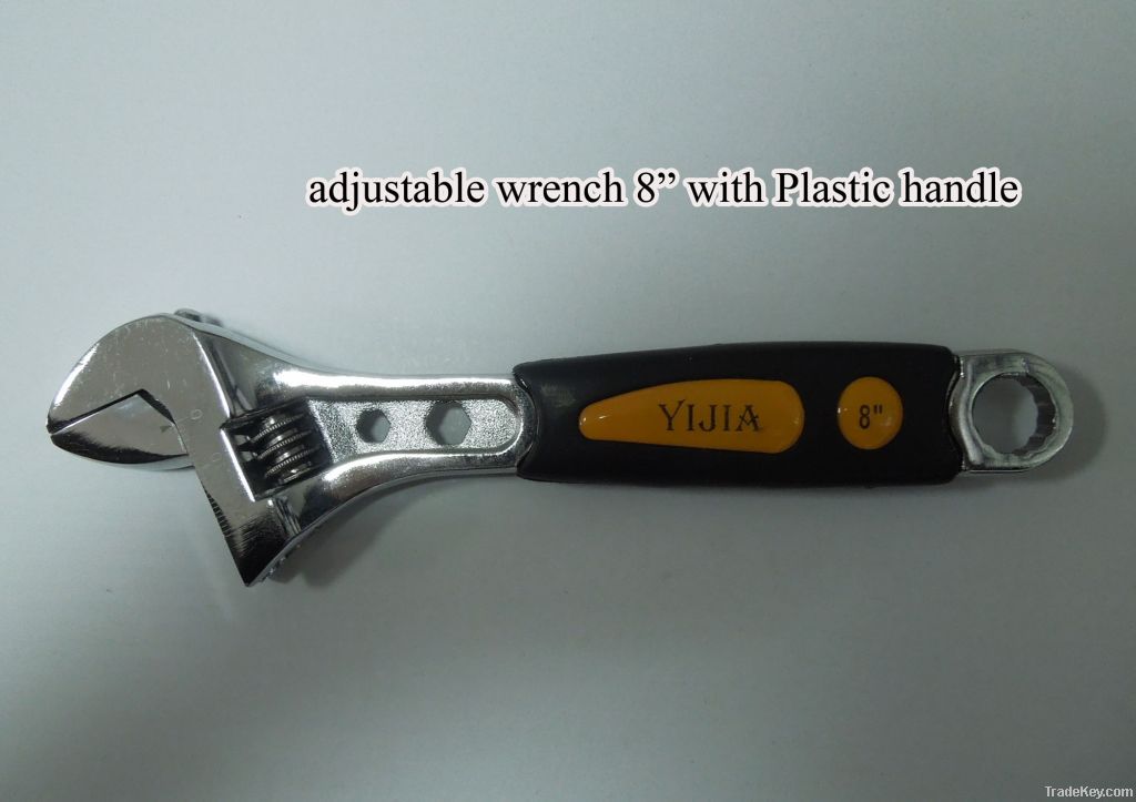 adjustable wrench with plastic handle