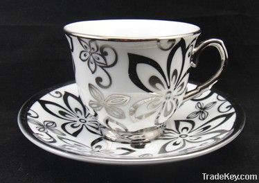 silver plated cup saucer