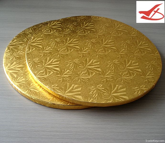 gold embossed foil cake drum boards