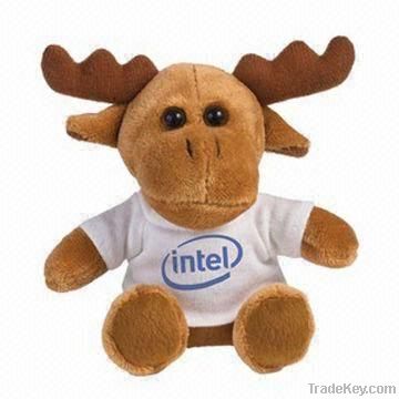 Promotional Toy Stuffed Animal Moose with T-shirt