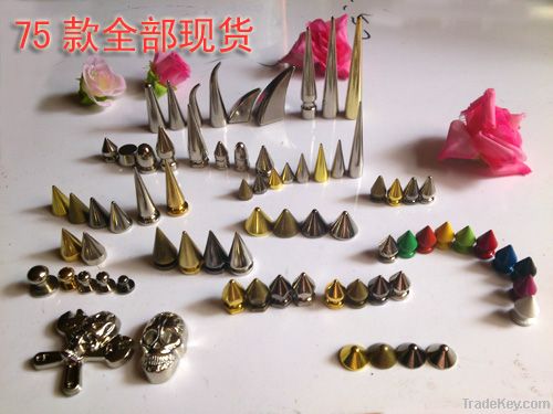 cone spikes tree spikes screw back studs made from copper Punk Bag Bel