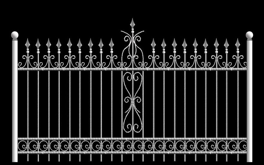 Wrought iron decorative gates & railings  