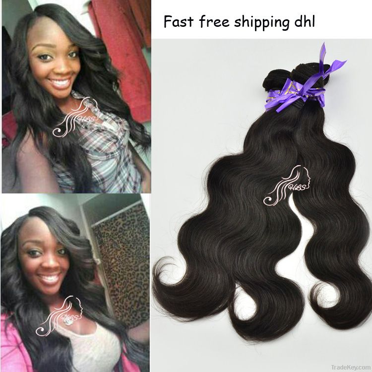 100% brazilian virgin body wave human hair extension