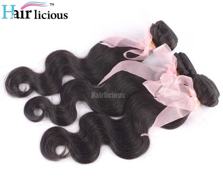 6A Hairlicious supplier Brazilian virgin body wave unprocessed human hair extensions natural color beauty selling