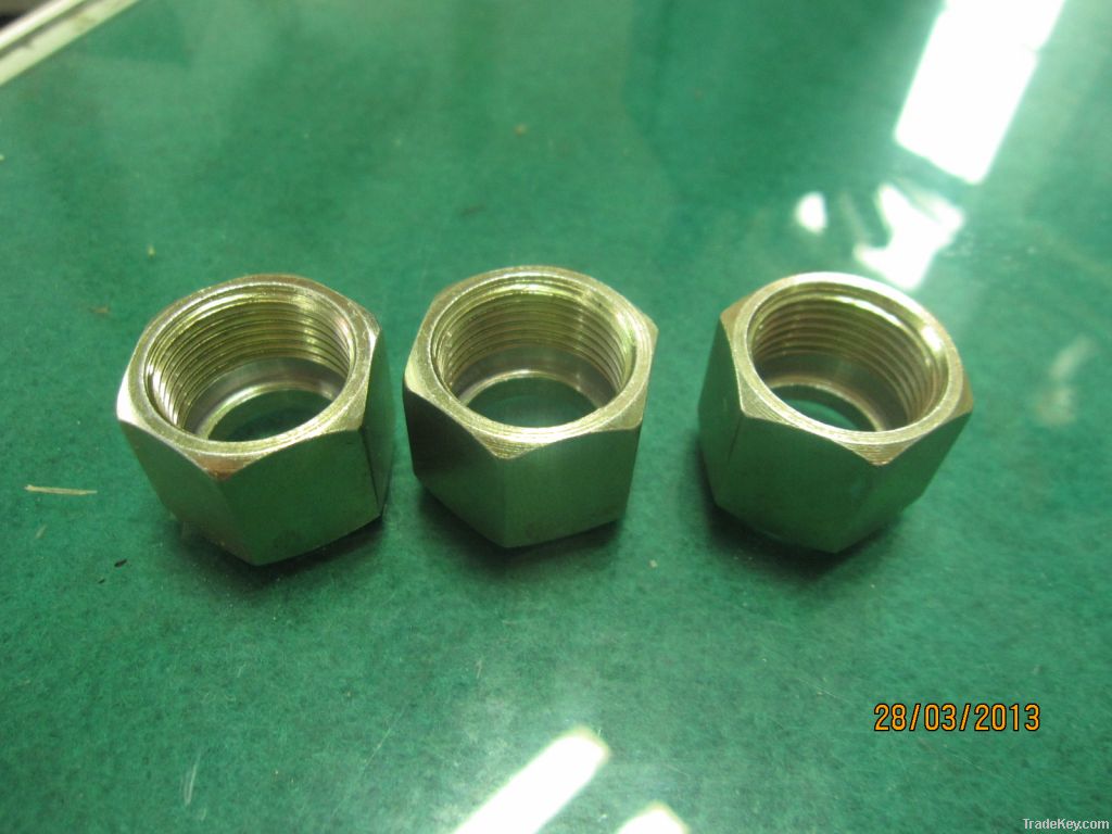 steel yellow zinc plated female hex nut