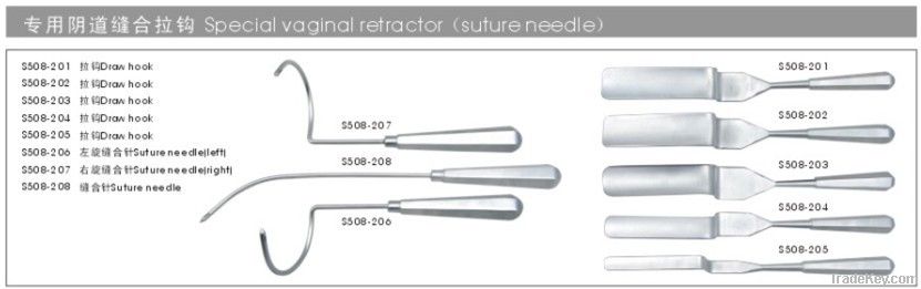 Special vaginal retractor (sutrue needle)