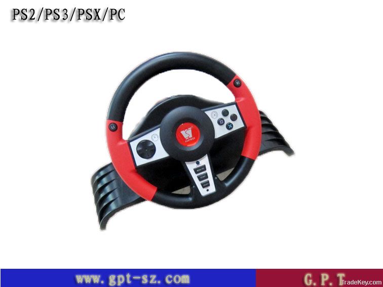 pc/ps2/PS3 steering wheel with emulational vibration function
