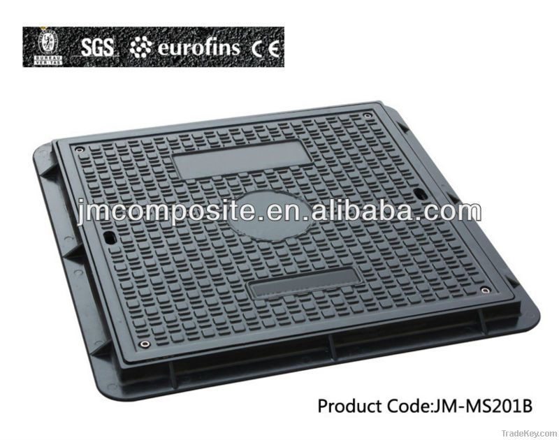 EN124 B125 600X600mm plastic sheets composite manhole cover