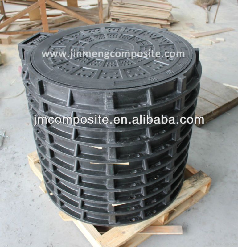 JM-MR111C - C250 700mm composite manhole cover and frame Hinge and Loc