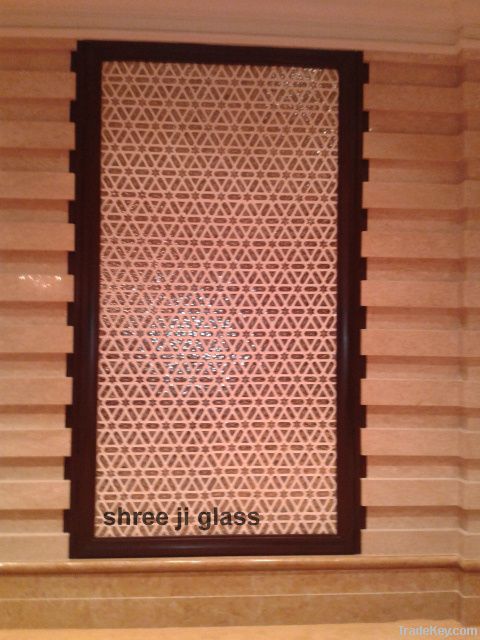 geomatrical glass panel