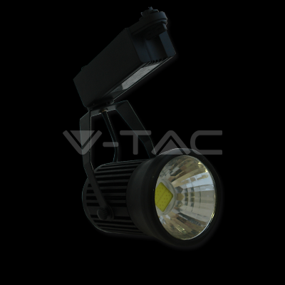 30W LED Track Light COB - Black Body White