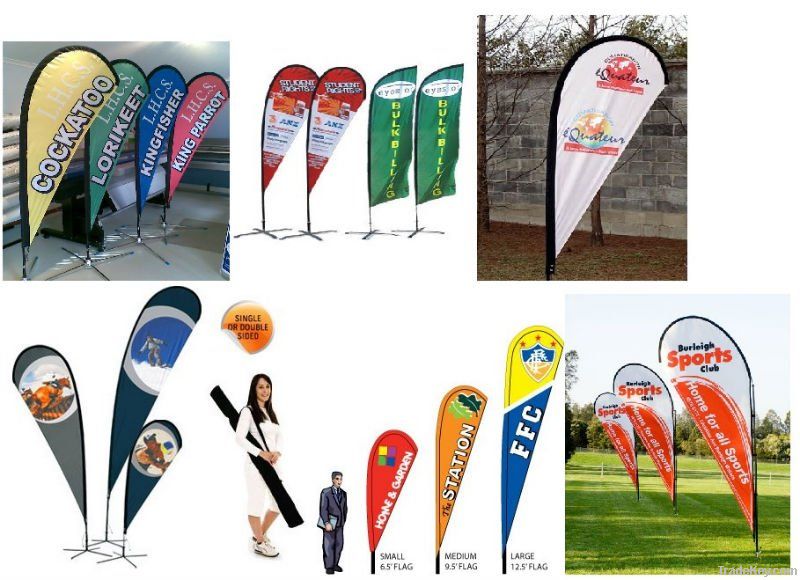 teardrop flying banner stand