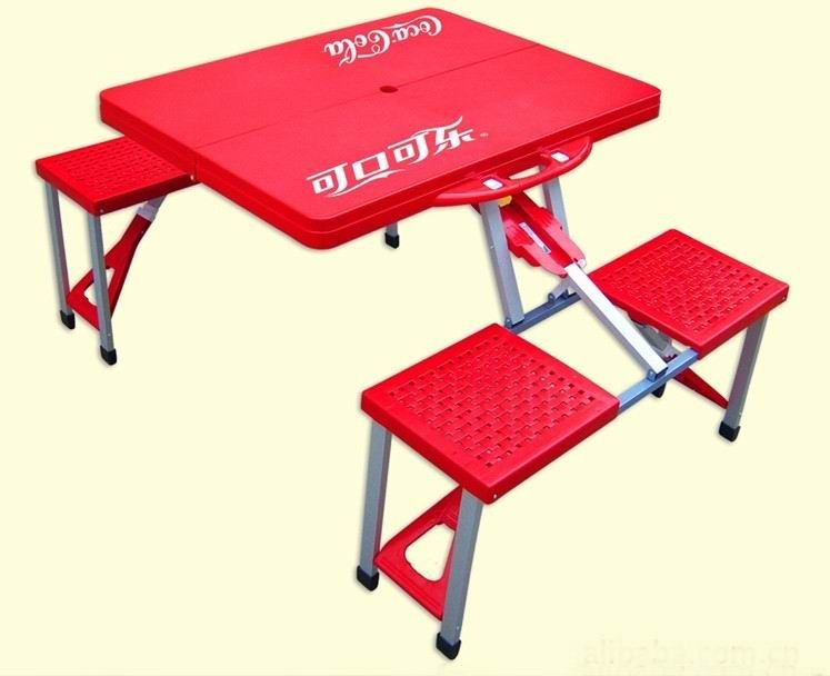 Folding table, foldable table, picnic table