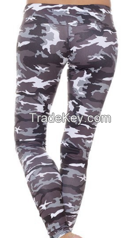 hot wholesale custom sports leggings for men camouflage tights long fitness gym pants 