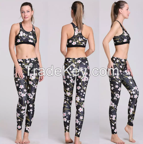 fashion ladies sport leggings custom design dye sublimation fitness bulk leggings