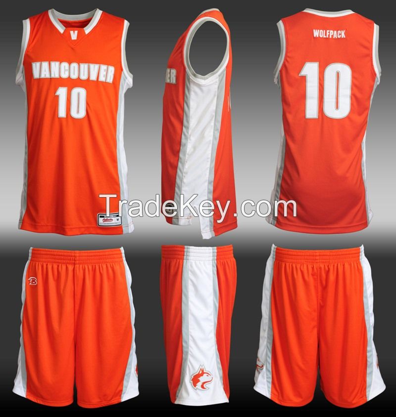 Wholesale custom basketball apparel Latest Basketball Jersey and shorts Design Sublimation Reversible Basketball uniform Jersey