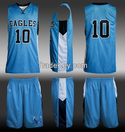 Custom Printing Wholesale Cheap Double Sided Polyester Mesh Basketball Reversible Uniform