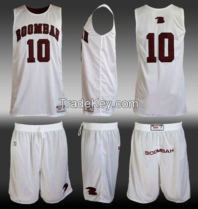 Custom Printing Wholesale Cheap Double Sided Polyester Mesh Basketball Reversible Uniform
