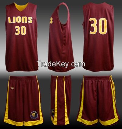 Custom sublimation basketball jersey,basketball uniform