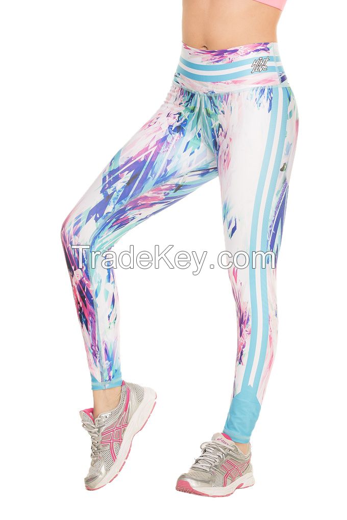 latest printing yoga pants ladies fitness leggings