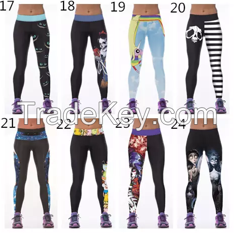 Digital Printed Ladies Weed Leggings