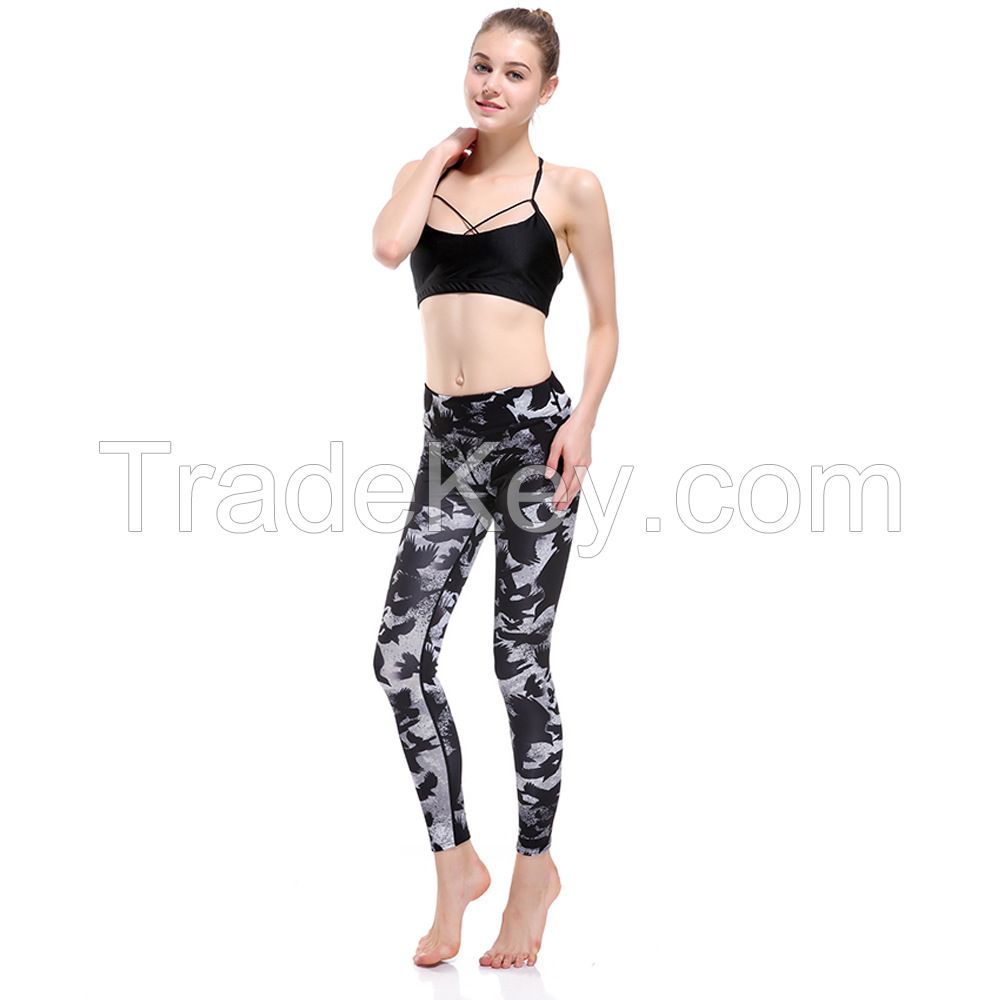 wholesale printed fitness clothing women yoga wear leggings