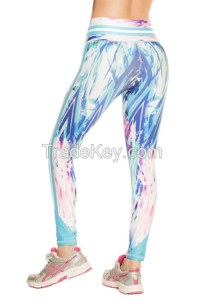 latest printing yoga pants ladies fitness leggings