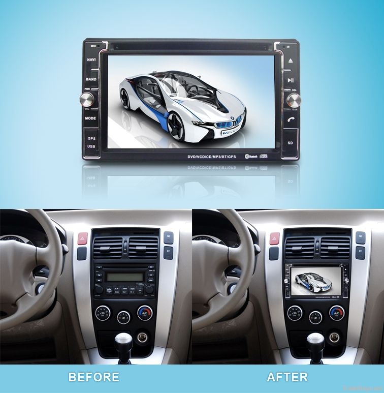 6.2 Inch Car DVD Player For Universal Car, GPS, DVD, BT, PIP Function