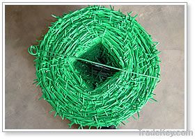 Galvanized/PVC coated barbed wire