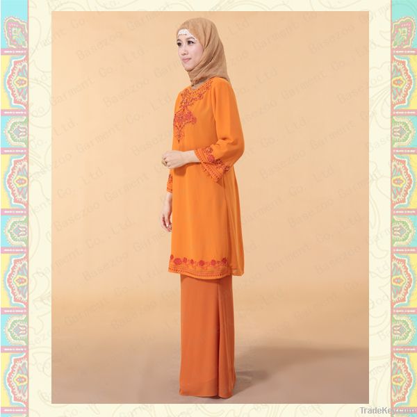 MF19013 latest design hot sale baju kurung modern