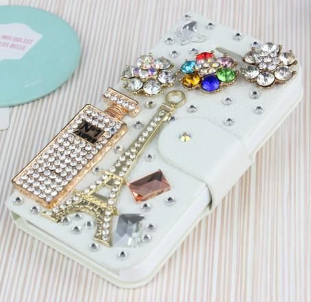 Diamond crystal Bling bling wallet phone case cover for iphone and for samsung case 
