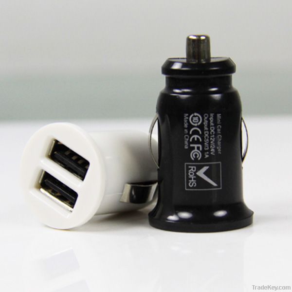 3.1A dual usb mini car charger