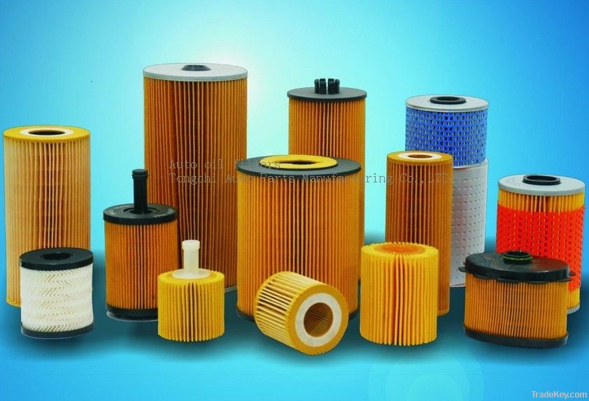 Car air filters with PU or PP, auto oil filter