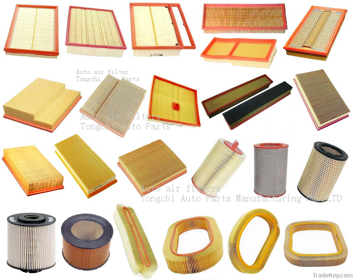 Car air filters with PU or PP, auto oil filter