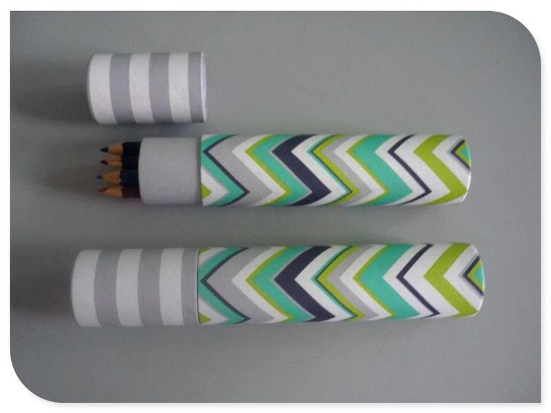 12 pcs color pencil in paper tube