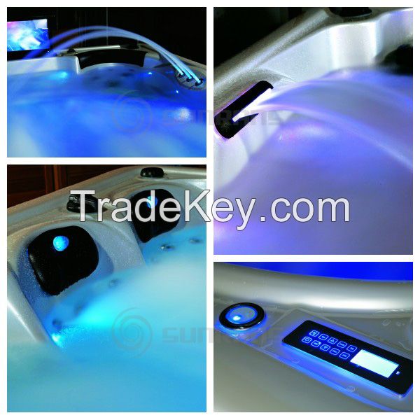 Hot sale luxury outdoor hot tub with 42 pcs massage jet for 5 person hot tub