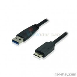Black USB3.0 AM to Micro10p cable