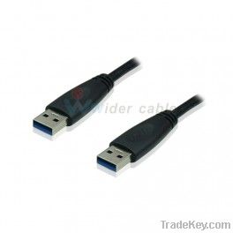Black USB3.0 AM to AM cable