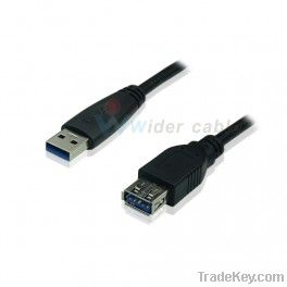 Black USB3.0 AM to AF cable
