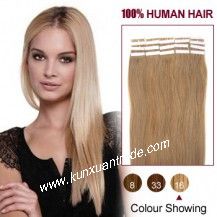  hot 100% human hair 8-ash-brown-tape-in-human-hair-extensions