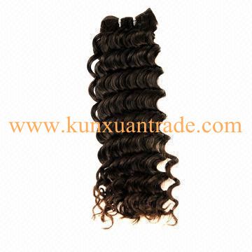 Hot 100% Indian remy hair deep wavy hair extension